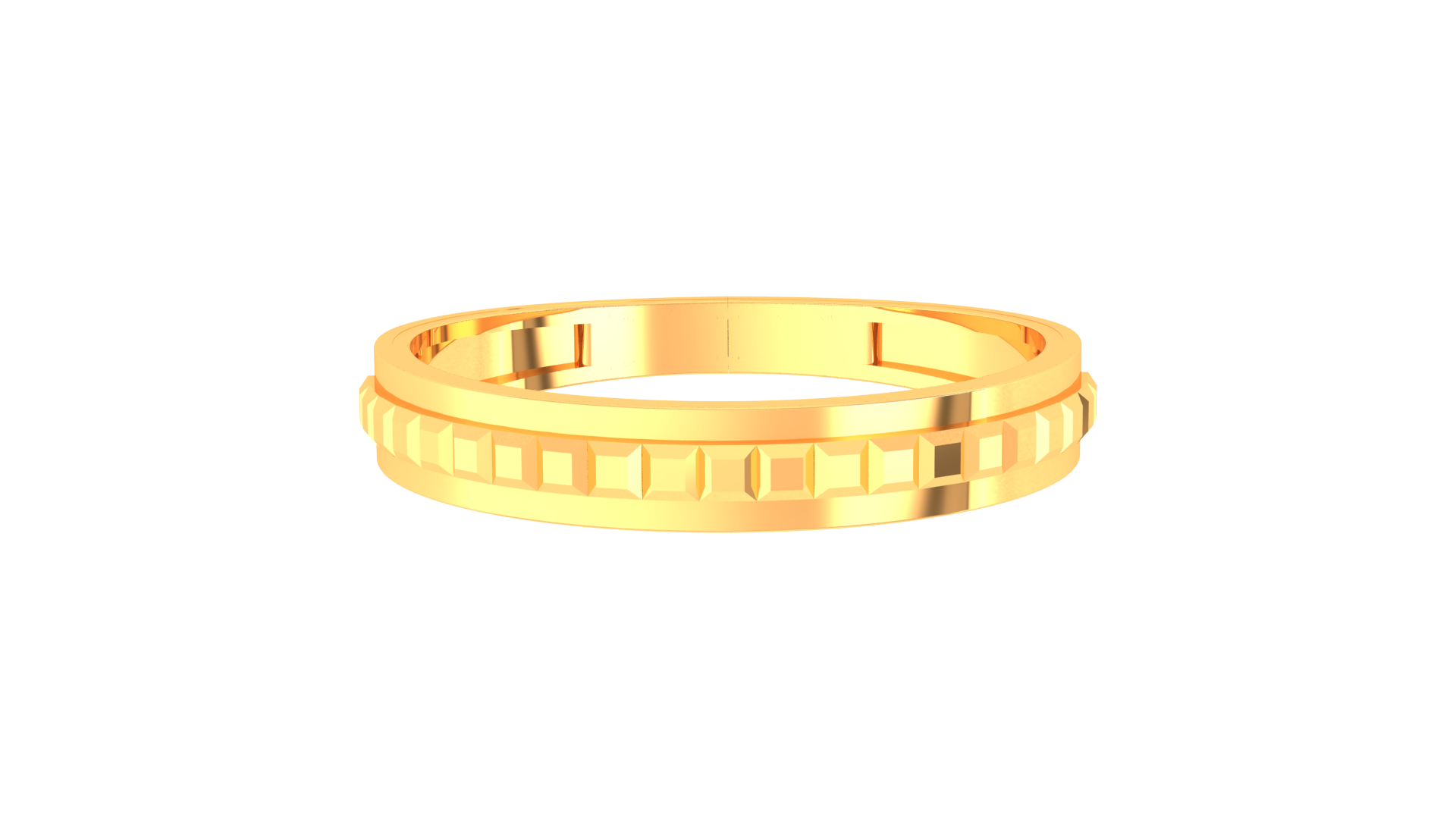 925 Silver Classic Geometric Couple Band Ring – Traditional Flat Edge Design