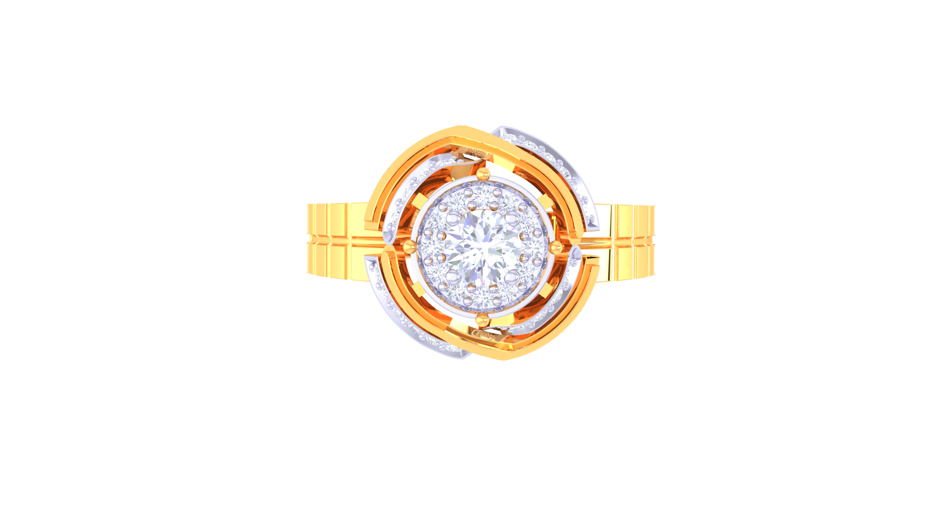 925 Silver V-Design Round Cut Engagement Ring – Traditional Couple Ring