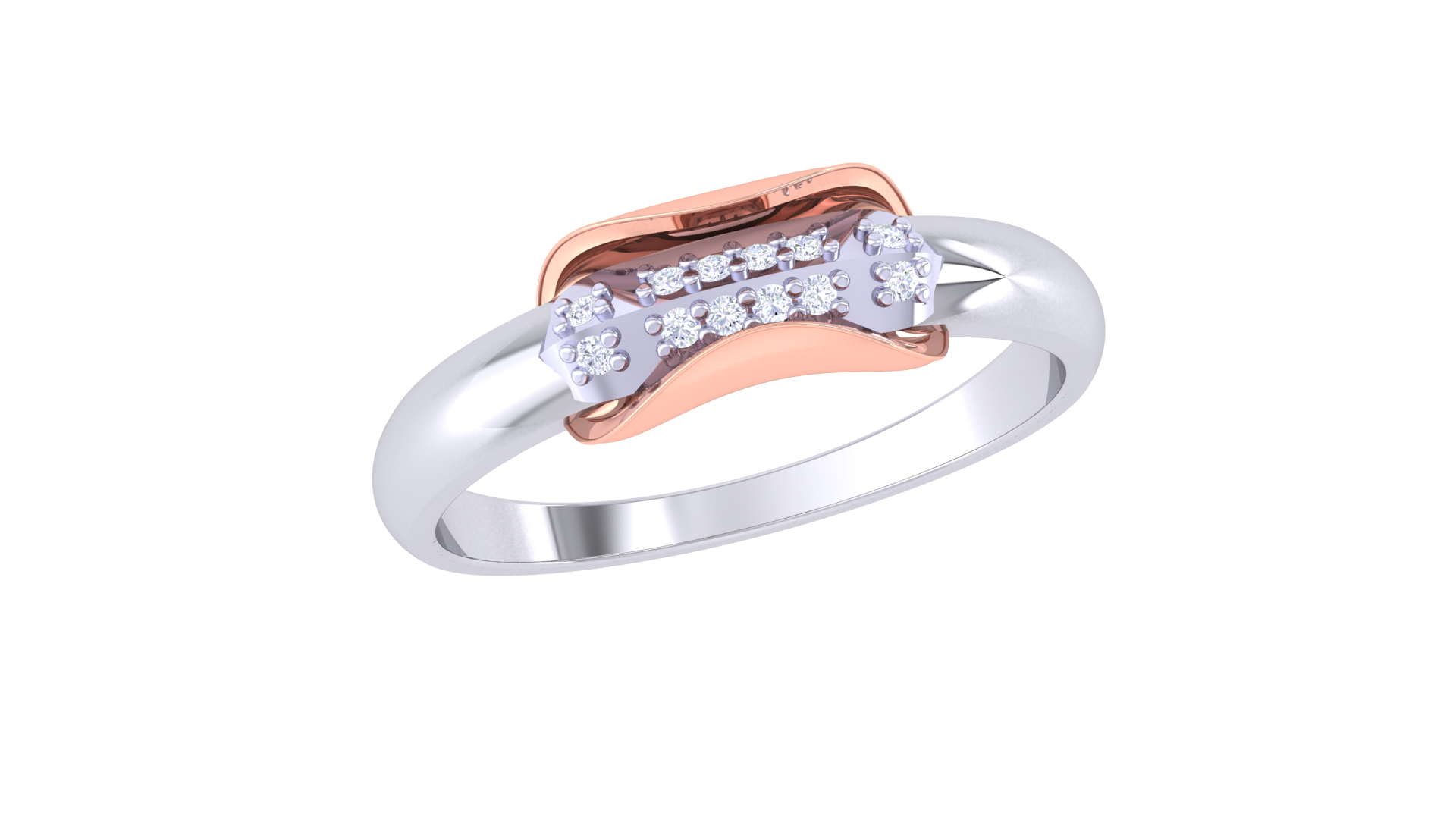 925 Silver Cushion Cut Curved Couple Ring – Traditional Shape Promise Ring