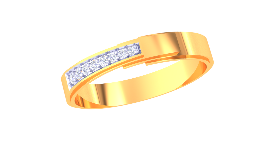 925 Silver Classic Half Eternity Couple Ring – Traditional Band Design