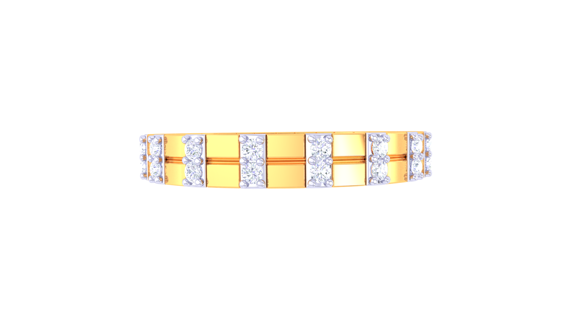 925 Silver Traditional Eternity Couple Ring – Full Diamond Band Design