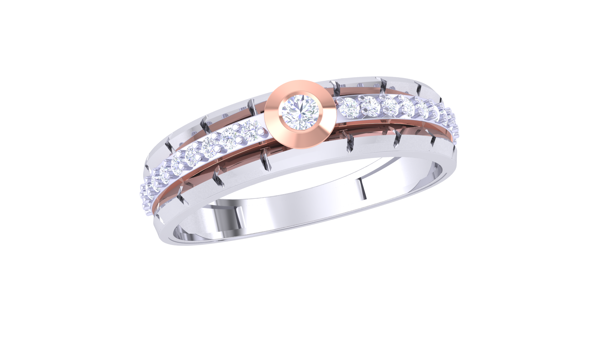 925 Silver Eternity Spark Couple Ring – Traditional Band Style