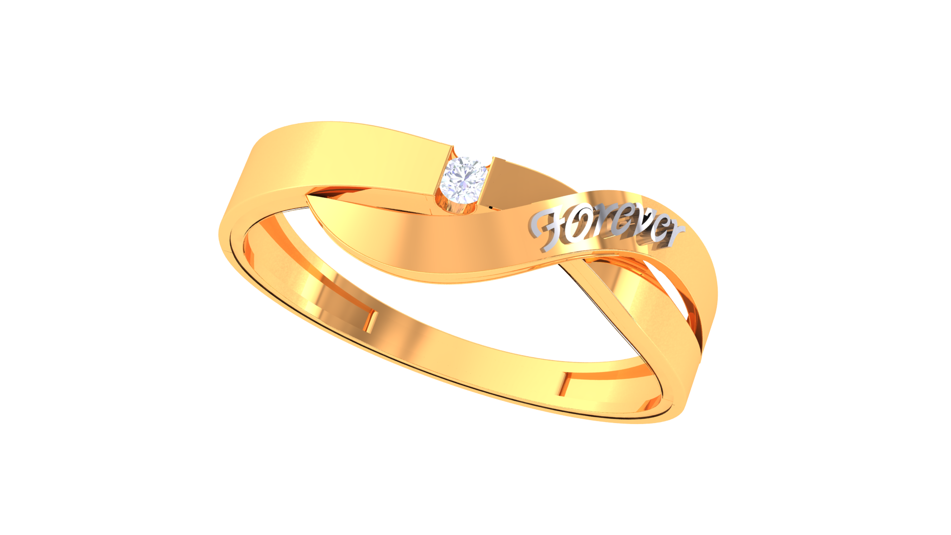 925 Silver Forever Love Ring – Traditional Crossover Promise Design