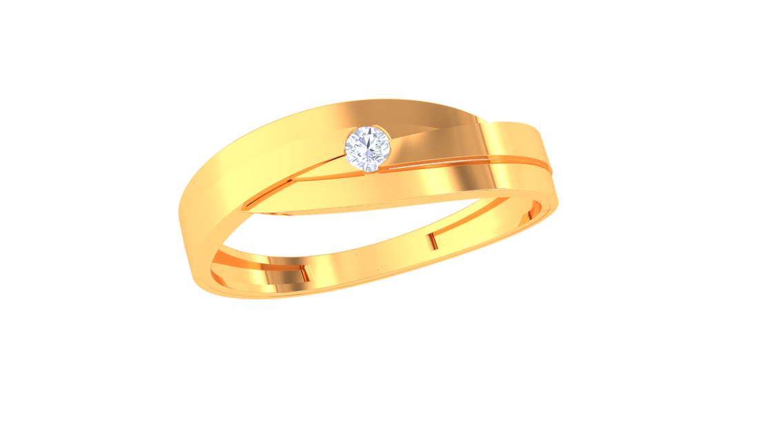 925 Silver Traditional Crossover Couple Ring with Solitaire Stone