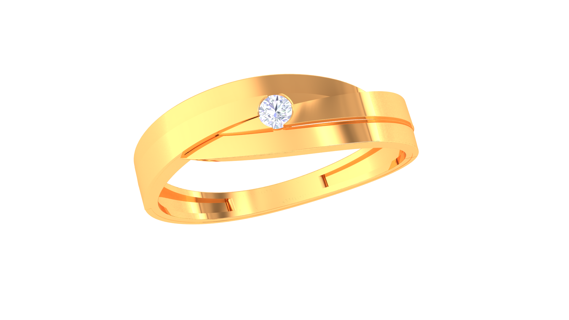 925 Silver Traditional Crossover Couple Ring with Solitaire Stone