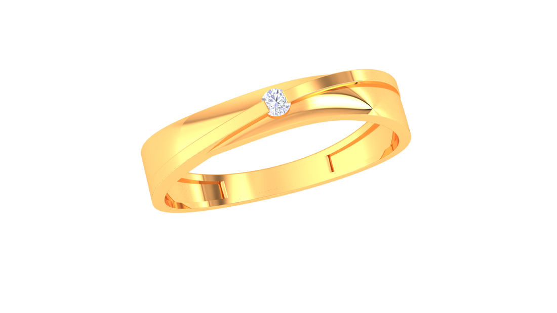 925 Silver Minimalist Traditional Couple Ring with Rose Gold Accent
