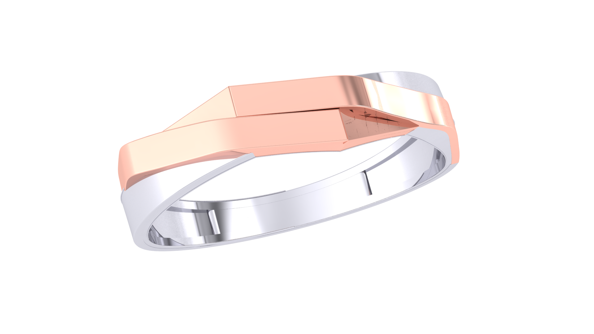925 Silver Classic Twist Band – Traditional Interlocking Couple Ring