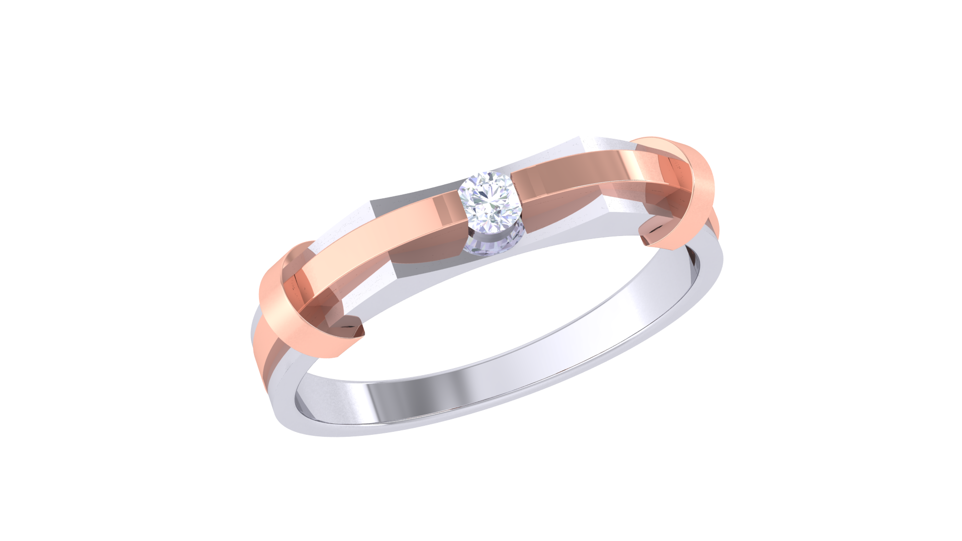 925 Silver – SimpleDiamond Couple Ring
