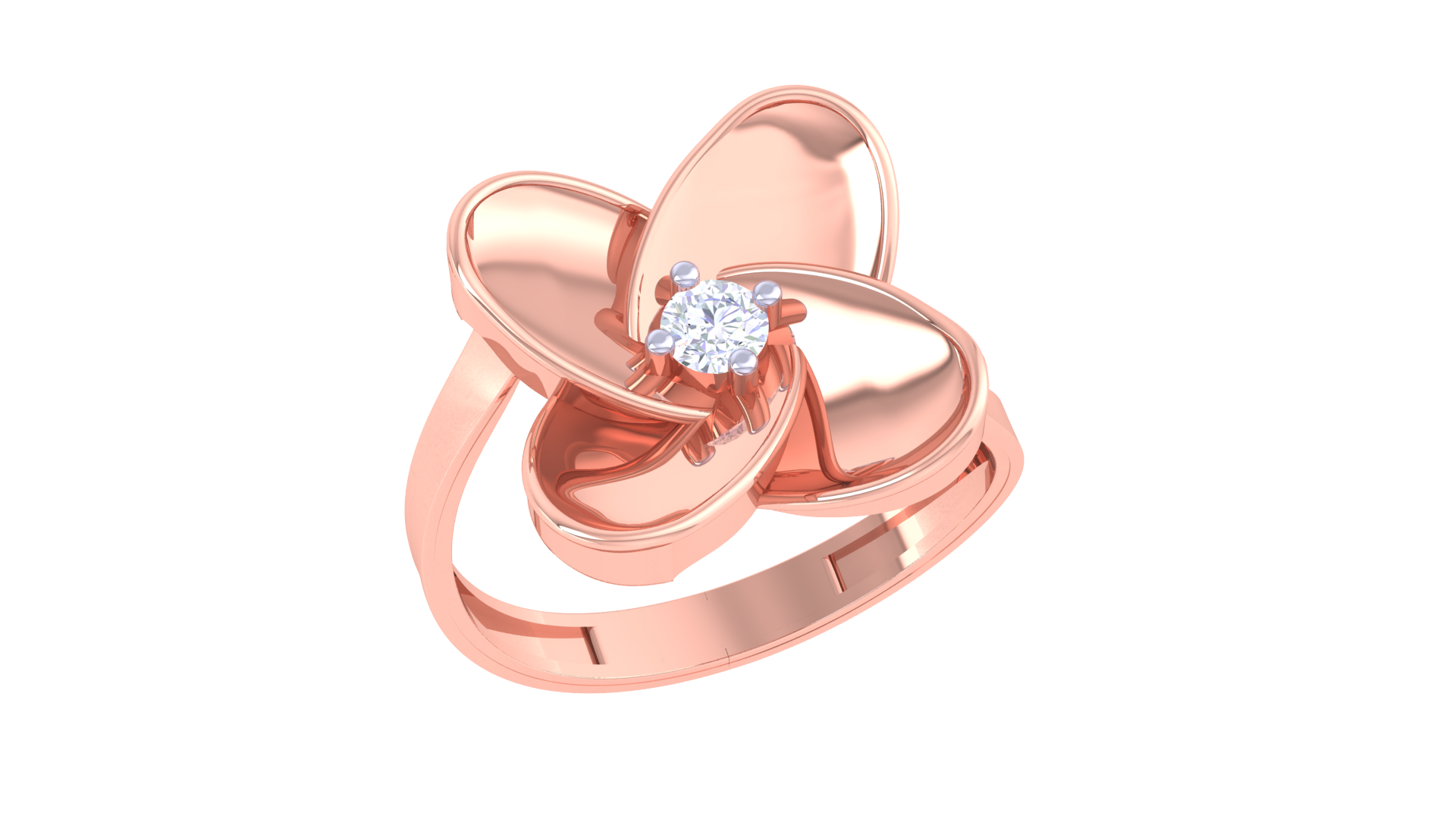 925 Silver Floral Bloom Ring – Traditional Flower Shape Engagement Ring for Her