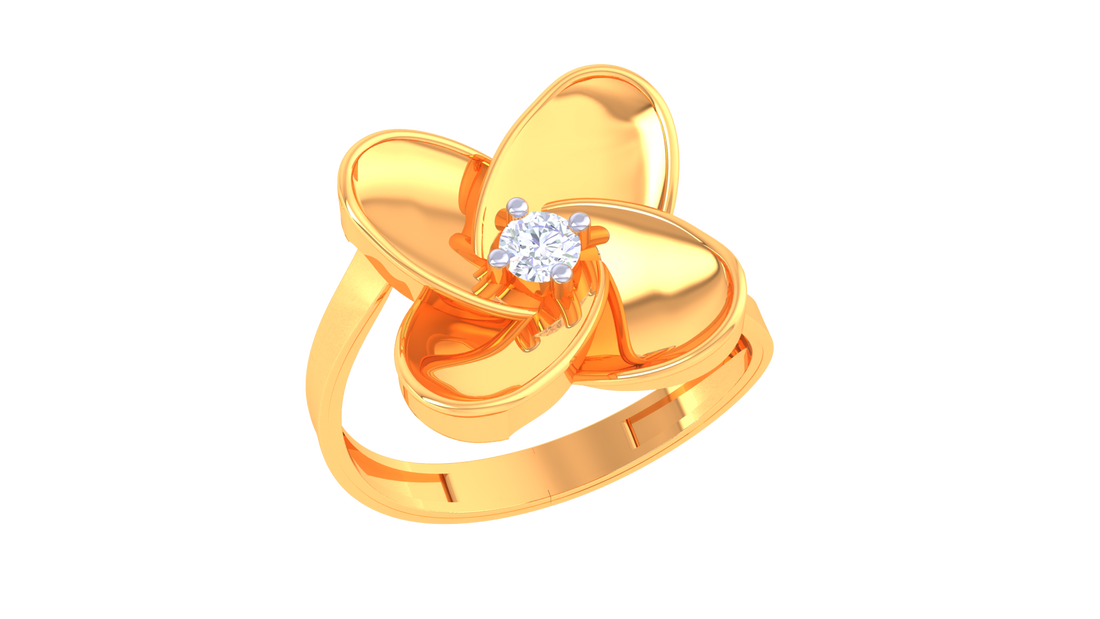 925 Silver Floral Bloom Ring – Traditional Flower Shape Engagement Ring for Her