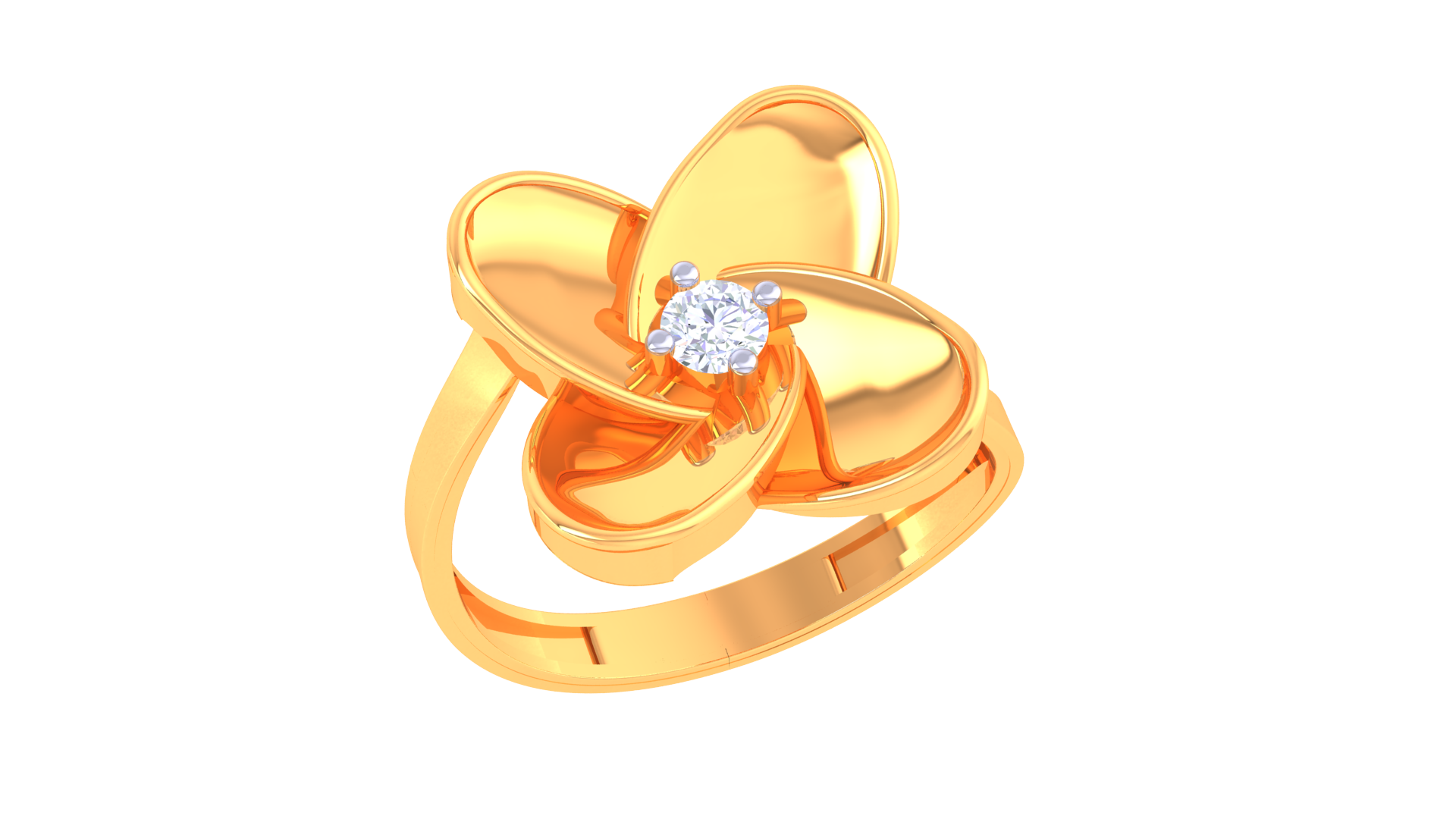 925 Silver Floral Bloom Ring – Traditional Flower Shape Engagement Ring for Her