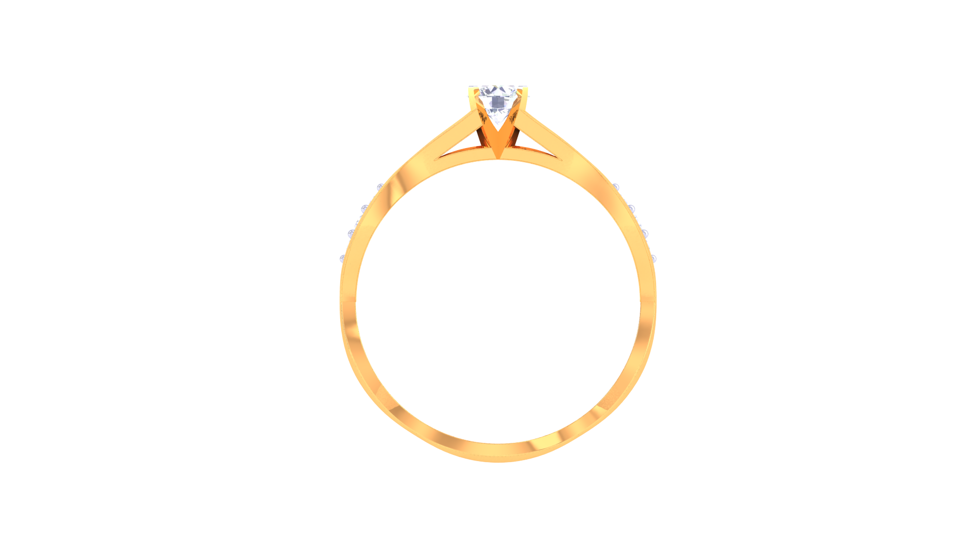 925 Silver Wave Band Engagement Ring – Traditional Round Shape Couple Ring