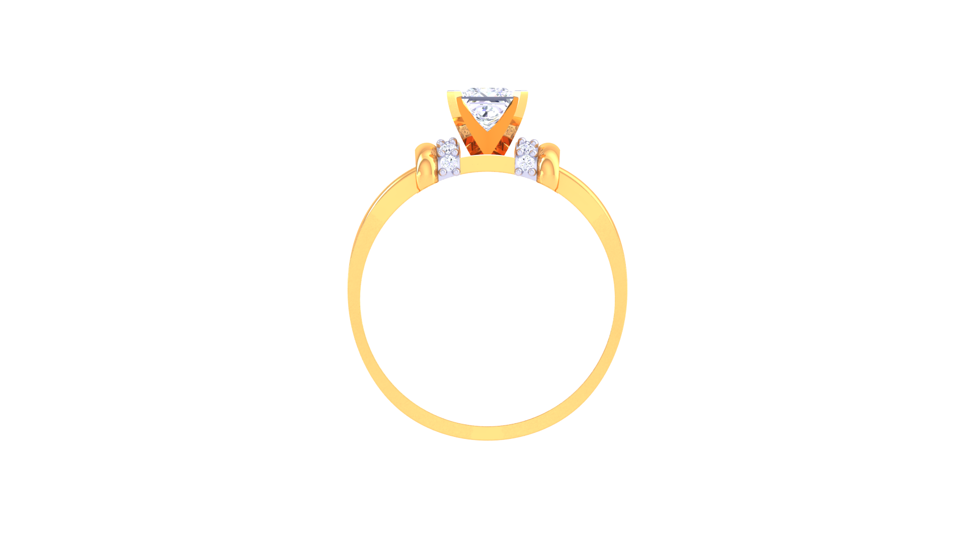 925 Silver Princess Cut Couple Ring – Traditional Square Shape Engagement Ring