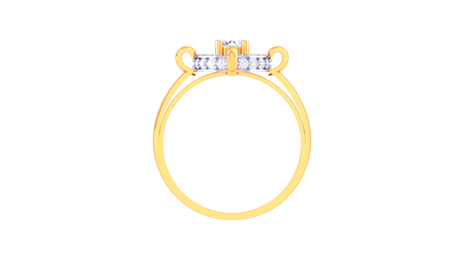 925 Silver Halo Sparkle Couple Ring – Traditional Round Shape Design
