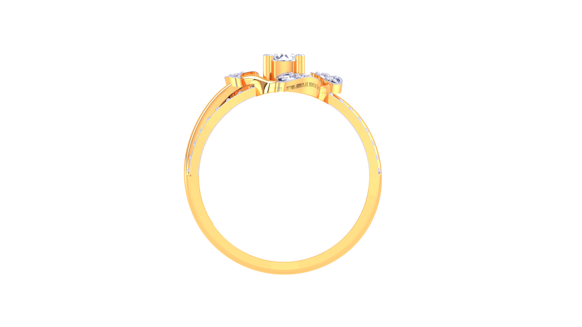 925 Silver Traditional Petal Design Couple Ring – Dual Tone Beauty