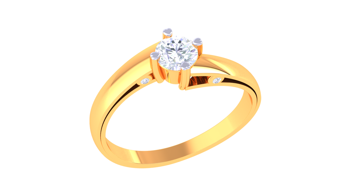 925 Silver Heart Prong Solitaire Couple Ring – Traditional Round Cut Design