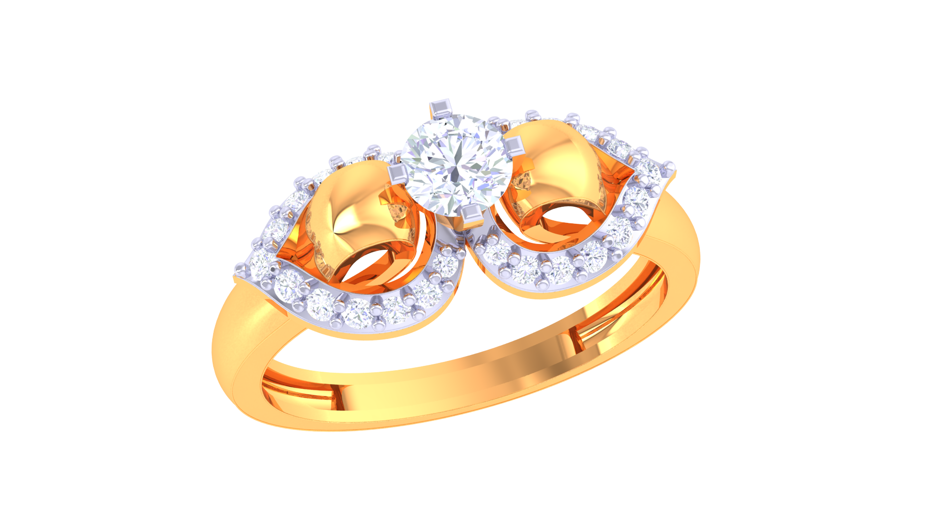 925 Silver Traditional Double Heart Halo Couple Ring – Eternal Bond Design