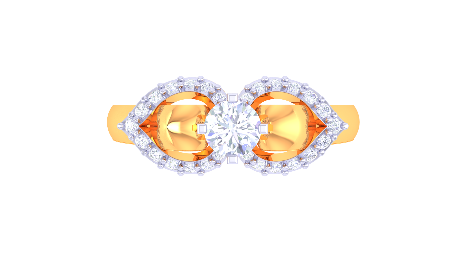 925 Silver Traditional Double Heart Halo Couple Ring – Eternal Bond Design