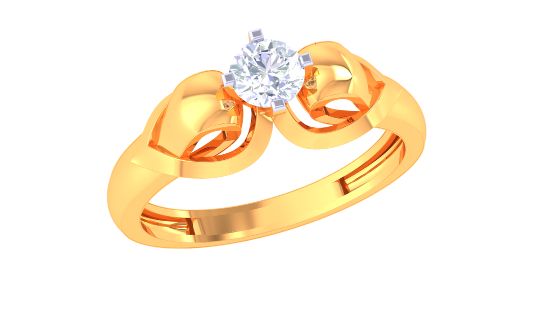 925 Silver Traditional Twin Heart Couple Ring with Solitaire – Timeless Love Symbol