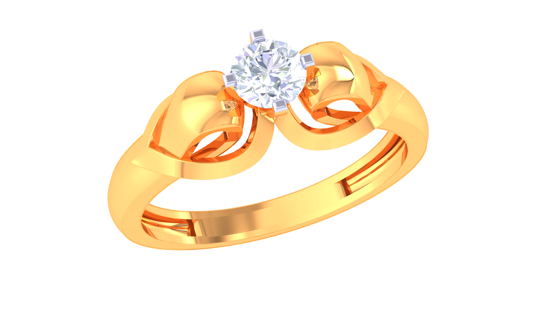925 Silver Traditional Twin Heart Couple Ring with Solitaire – Timeless Love Symbol