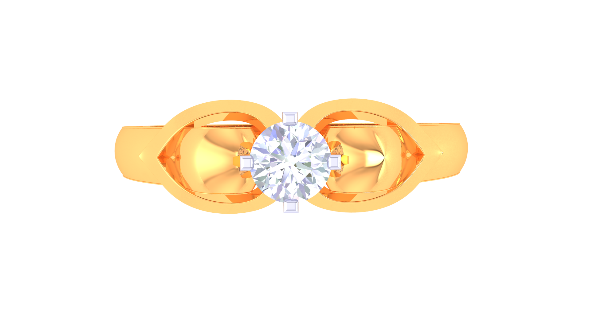 925 Silver Traditional Twin Heart Couple Ring with Solitaire – Timeless Love Symbol