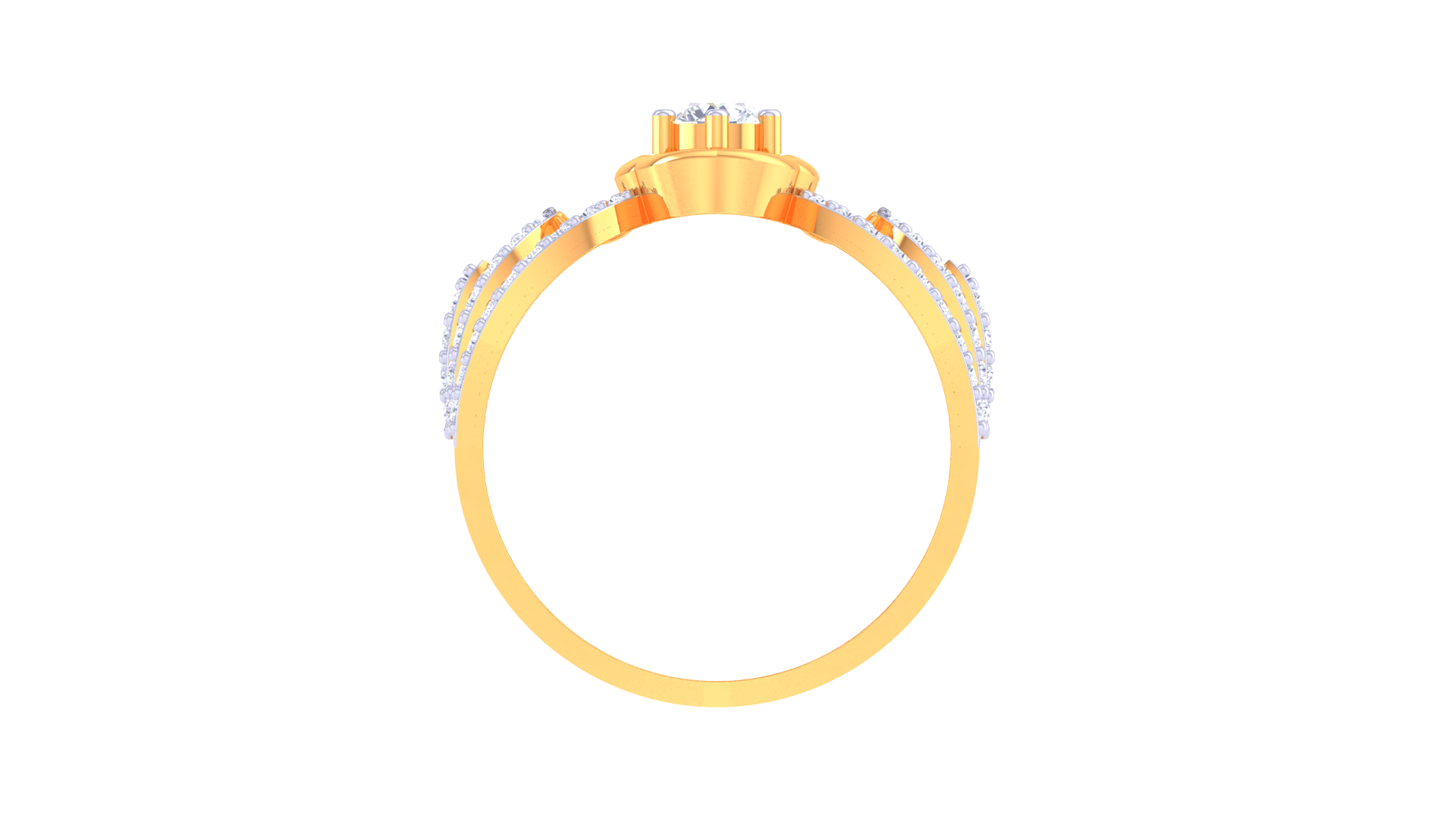 925 Silver Traditional Leaf-Inspired Couple Ring – Rose Gold Plated
