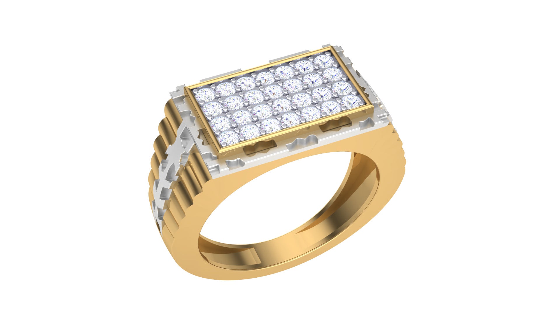 RectaForm - 925 Sterling Silver Men’s Rectangular Ring