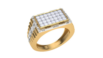 RectaForm - 925 Sterling Silver Men’s Rectangular Ring
