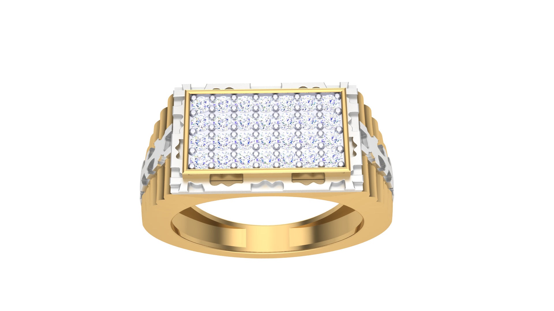 RectaForm - 925 Sterling Silver Men’s Rectangular Ring