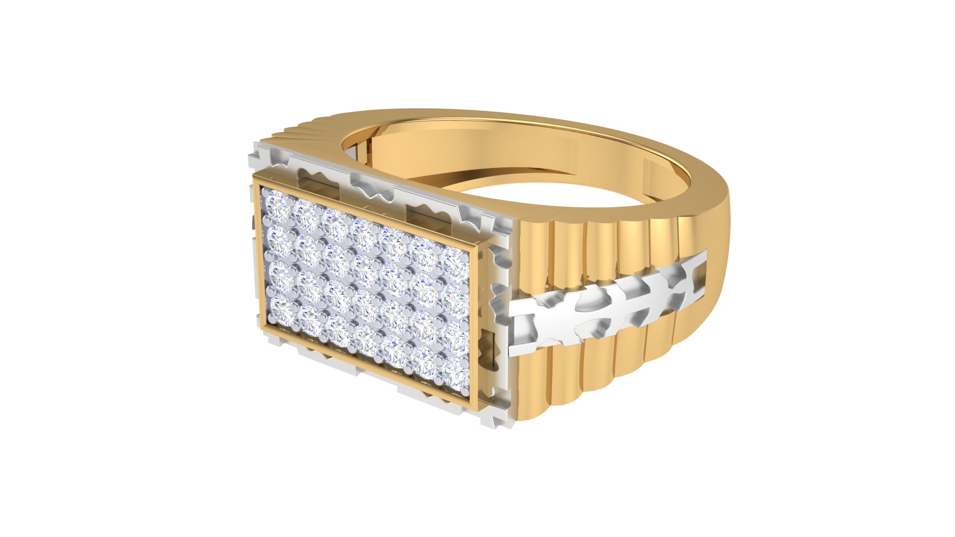 RectaForm - 925 Sterling Silver Men’s Rectangular Ring
