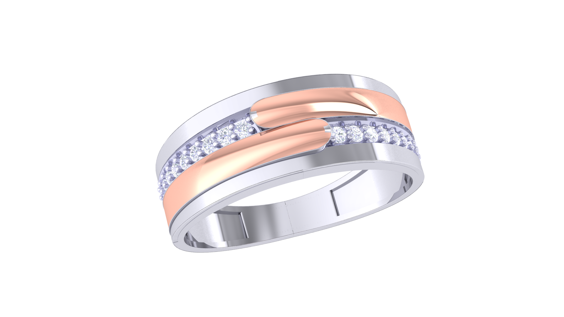 Elegant 925 Silver Couple Rings Set for Girls and Boys – Rose Gold & Gold Love Bands