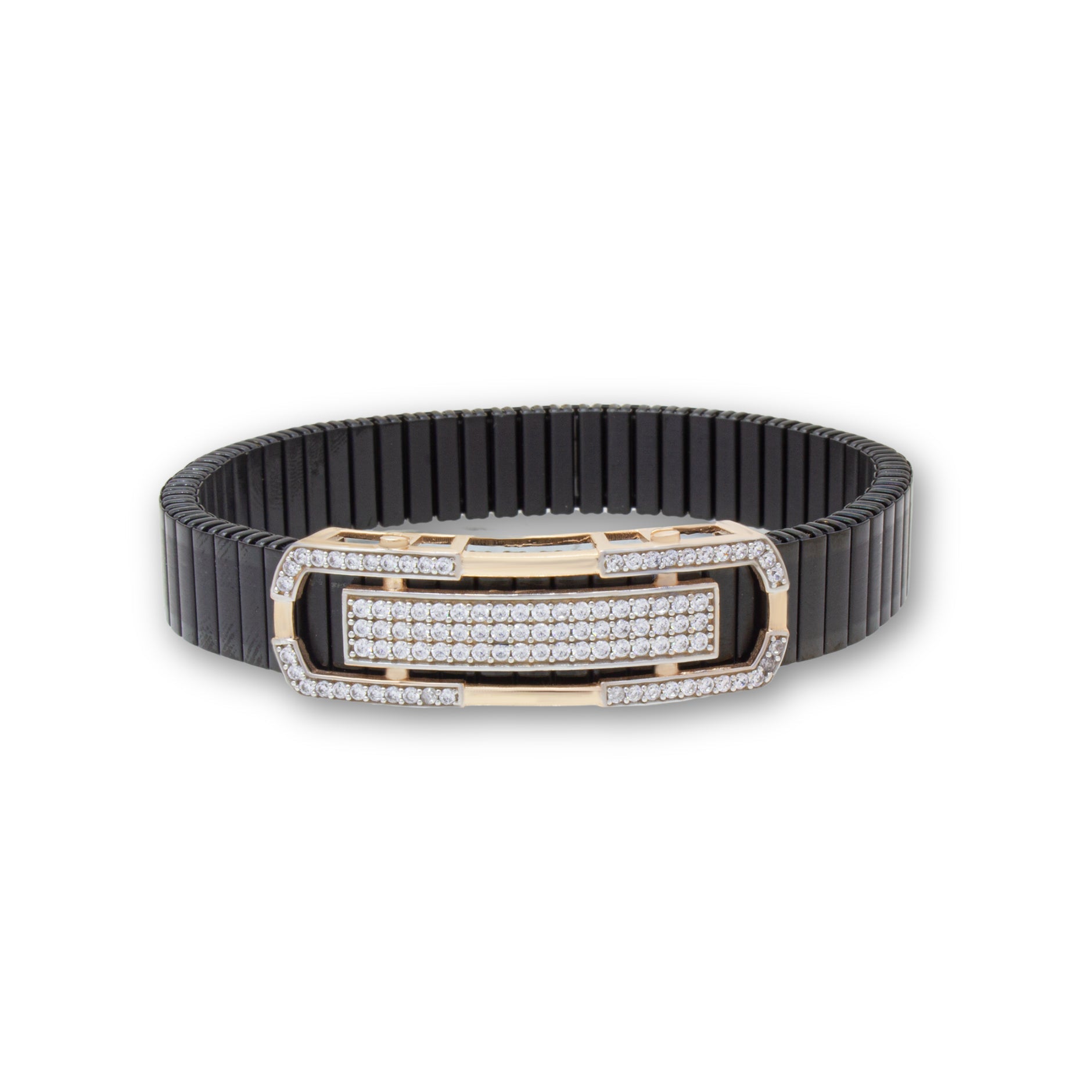 Flower Traditional Shape Bracelet – 925 Silver Black Zircon Charm