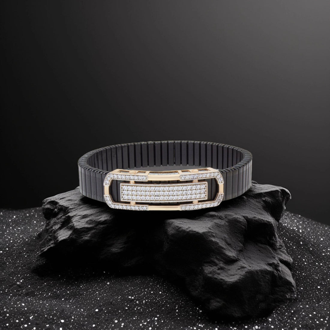Flower Traditional Shape Bracelet – 925 Silver Black Zircon Charm