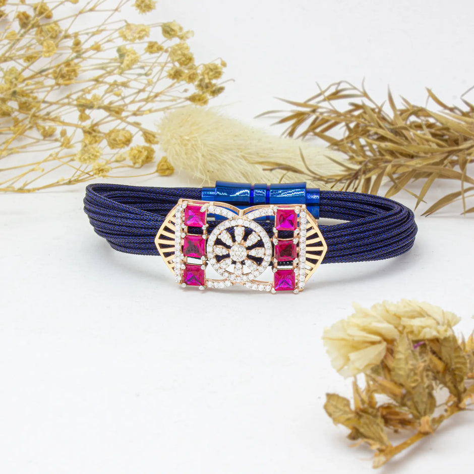 925 Silver Lotus Royale Bracelet in Traditional Floral Design