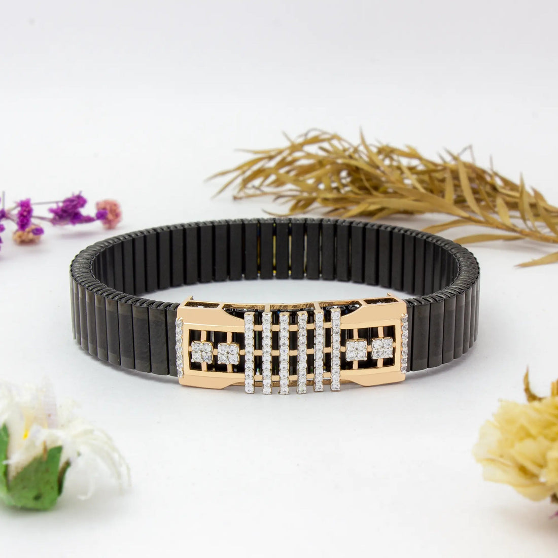 Orchid Crest 925 Silver Bracelet